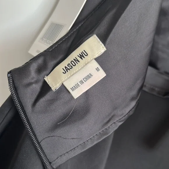 NWT ~ JASON WU BLACK MIDI COCKTAIL DRESS sz M - Picture 9 of 10